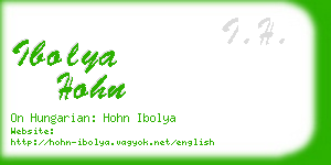 ibolya hohn business card